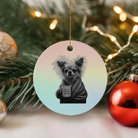 Funny Chihuahua Coffee Lover Ceramic Ornament Do Not Talk To Me Yet