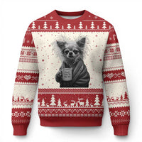 Funny Chihuahua Coffee Lover Ugly Christmas Sweater Do Not Talk To Me Yet