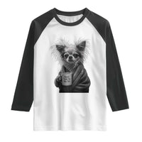 Funny Chihuahua Coffee Lover Raglan Shirt Do Not Talk To Me Yet