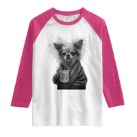 Funny Chihuahua Coffee Lover Raglan Shirt Do Not Talk To Me Yet