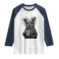 Funny Chihuahua Coffee Lover Raglan Shirt Do Not Talk To Me Yet