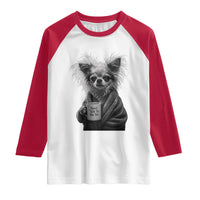 Funny Chihuahua Coffee Lover Raglan Shirt Do Not Talk To Me Yet