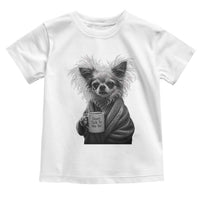 Funny Chihuahua Coffee Lover Toddler T Shirt Do Not Talk To Me Yet