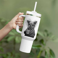 Funny Chihuahua Coffee Lover Tumbler With Handle Do Not Talk To Me Yet