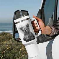 Funny Chihuahua Coffee Lover Tumbler With Handle Do Not Talk To Me Yet