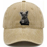 Funny Chihuahua Coffee Lover Washed Cotton Baseball Cap Do Not Talk To Me Yet