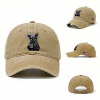 Funny Chihuahua Coffee Lover Washed Cotton Baseball Cap Do Not Talk To Me Yet