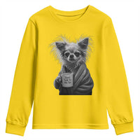 Funny Chihuahua Coffee Lover Youth Sweatshirt Do Not Talk To Me Yet