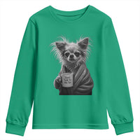 Funny Chihuahua Coffee Lover Youth Sweatshirt Do Not Talk To Me Yet