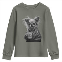 Funny Chihuahua Coffee Lover Youth Sweatshirt Do Not Talk To Me Yet