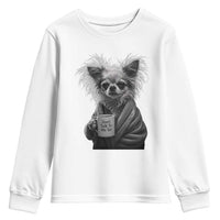 Funny Chihuahua Coffee Lover Youth Sweatshirt Do Not Talk To Me Yet