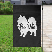 Proud Pomeranian Dad Garden Flag Small Breed Dog Owner Gift