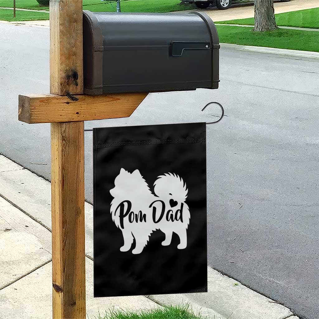 Proud Pomeranian Dad Garden Flag Small Breed Dog Owner Gift