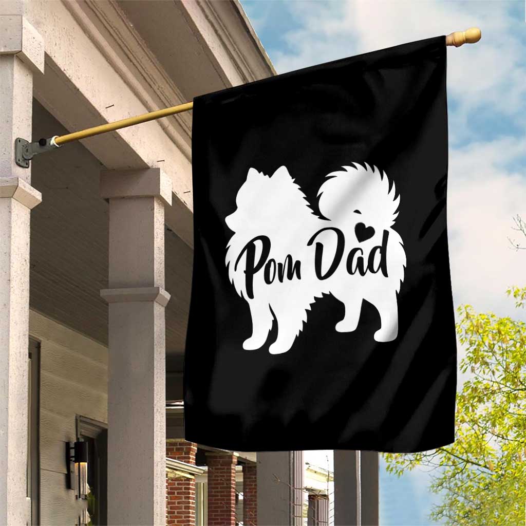 Proud Pomeranian Dad Garden Flag Small Breed Dog Owner Gift