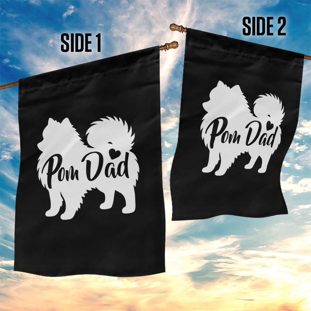 Proud Pomeranian Dad Garden Flag Small Breed Dog Owner Gift