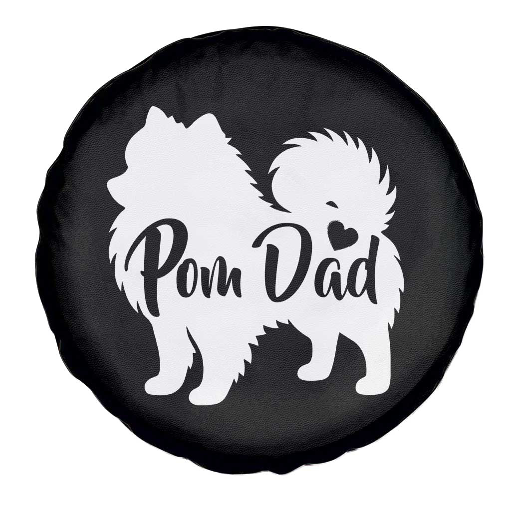 Proud Pomeranian Dad Spare Tire Cover Small Breed Dog Owner Gift