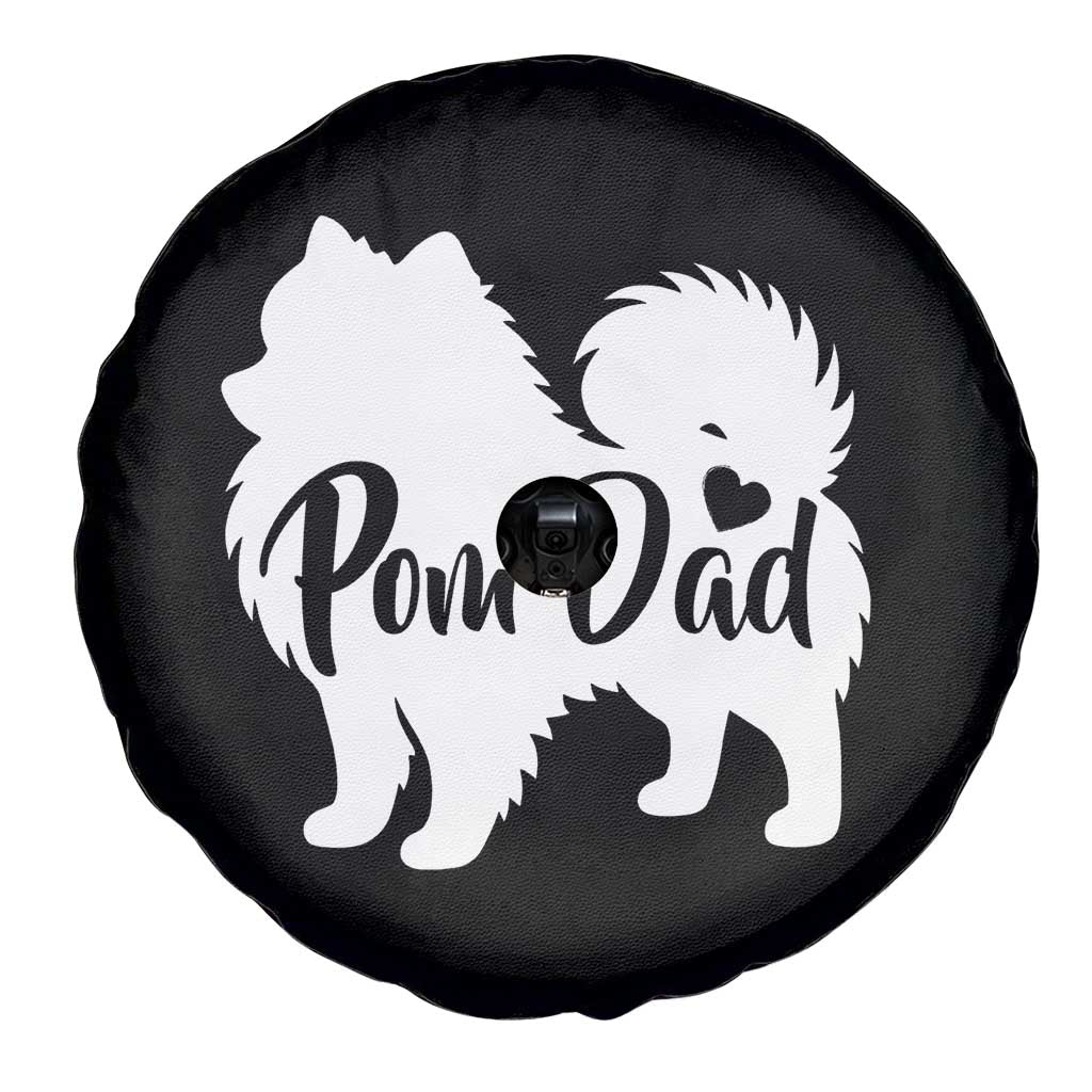 Proud Pomeranian Dad Spare Tire Cover Small Breed Dog Owner Gift