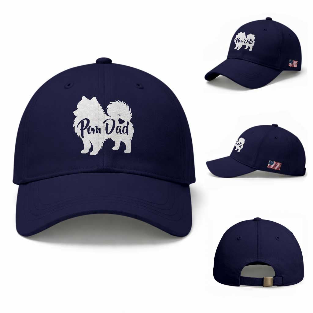 Proud Pomeranian Dad Baseball Cap Small Breed Dog Owner Gift