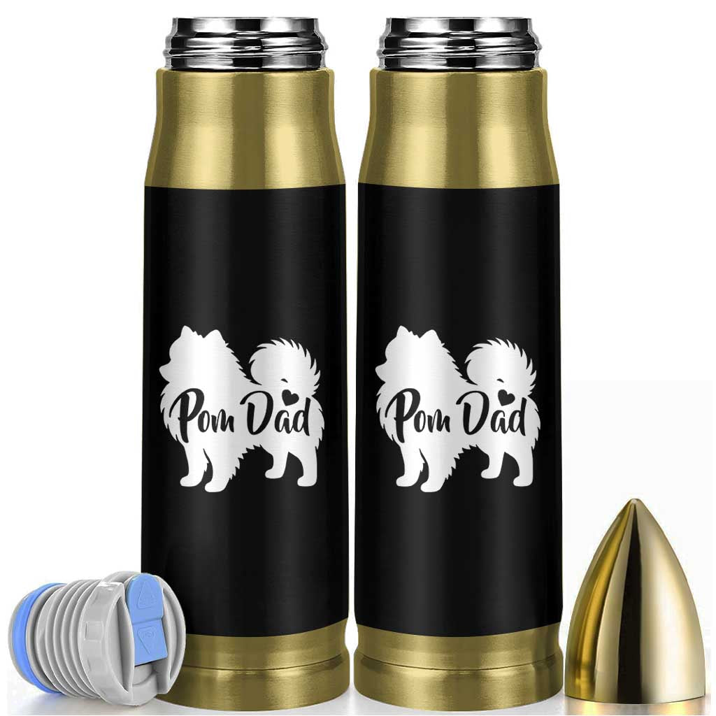 Proud Pomeranian Dad Bullet Tumbler Small Breed Dog Owner Gift