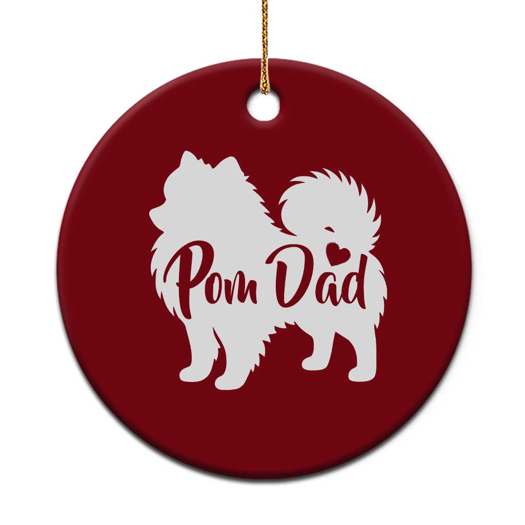 Proud Pomeranian Dad Ceramic Ornament Small Breed Dog Owner Gift