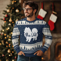 Proud Pomeranian Dad Ugly Christmas Sweater Small Breed Dog Owner Gift