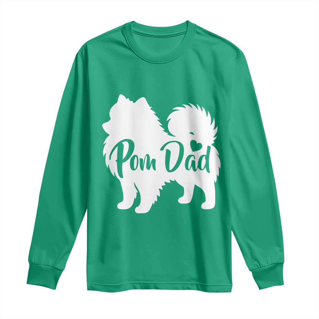 Proud Pomeranian Dad Long Sleeve Shirt Small Breed Dog Owner Gift