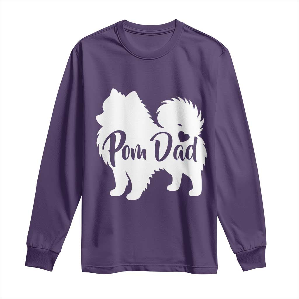 Proud Pomeranian Dad Long Sleeve Shirt Small Breed Dog Owner Gift