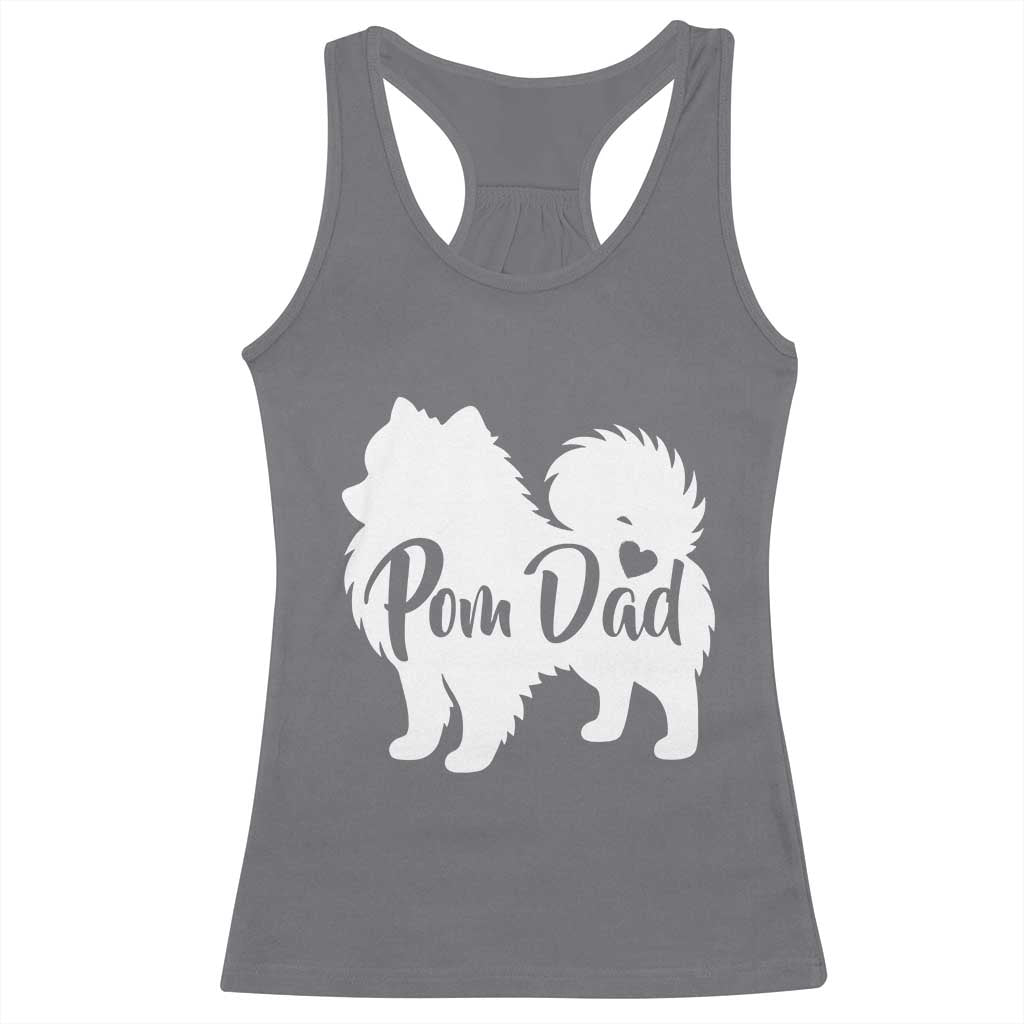 Proud Pomeranian Dad Racerback Tank Top Small Breed Dog Owner Gift