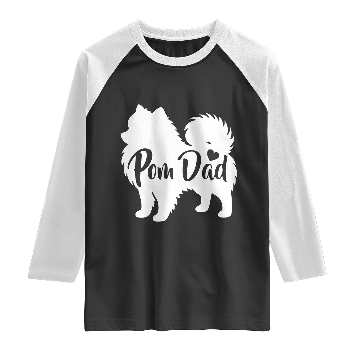 Proud Pomeranian Dad Raglan Shirt Small Breed Dog Owner Gift