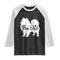 Proud Pomeranian Dad Raglan Shirt Small Breed Dog Owner Gift