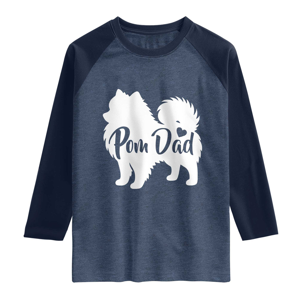 Proud Pomeranian Dad Raglan Shirt Small Breed Dog Owner Gift