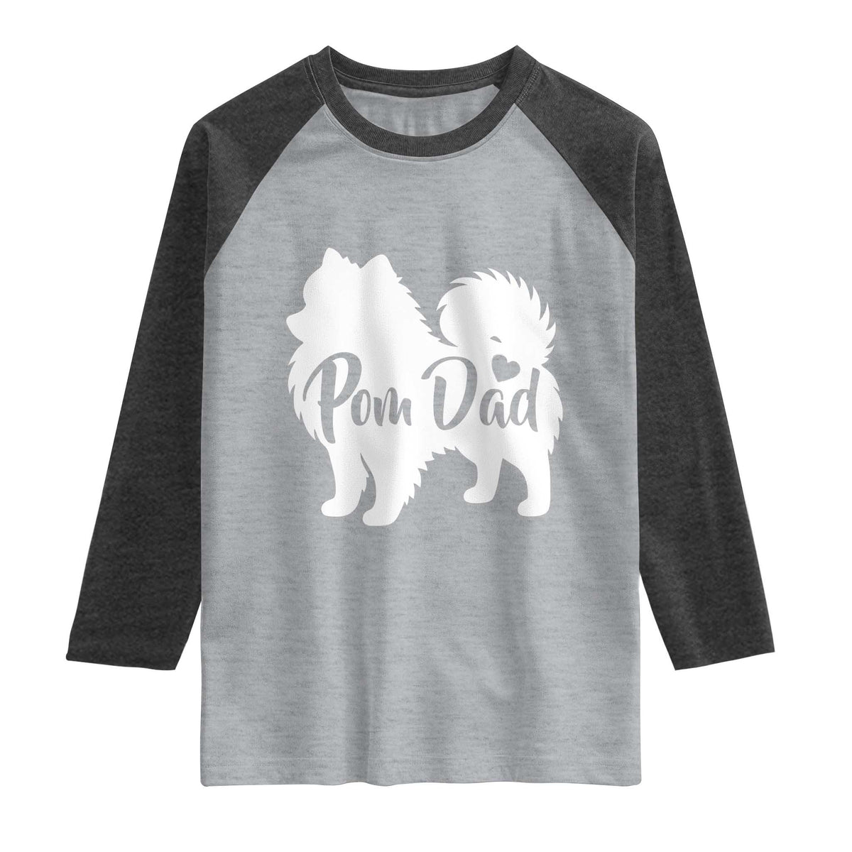 Proud Pomeranian Dad Raglan Shirt Small Breed Dog Owner Gift