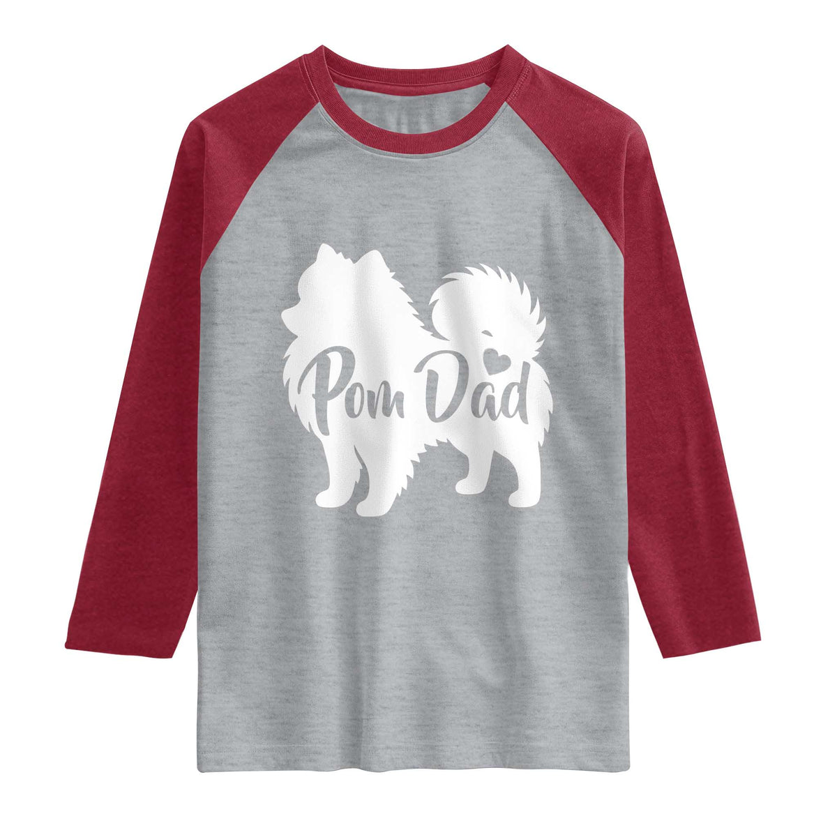 Proud Pomeranian Dad Raglan Shirt Small Breed Dog Owner Gift