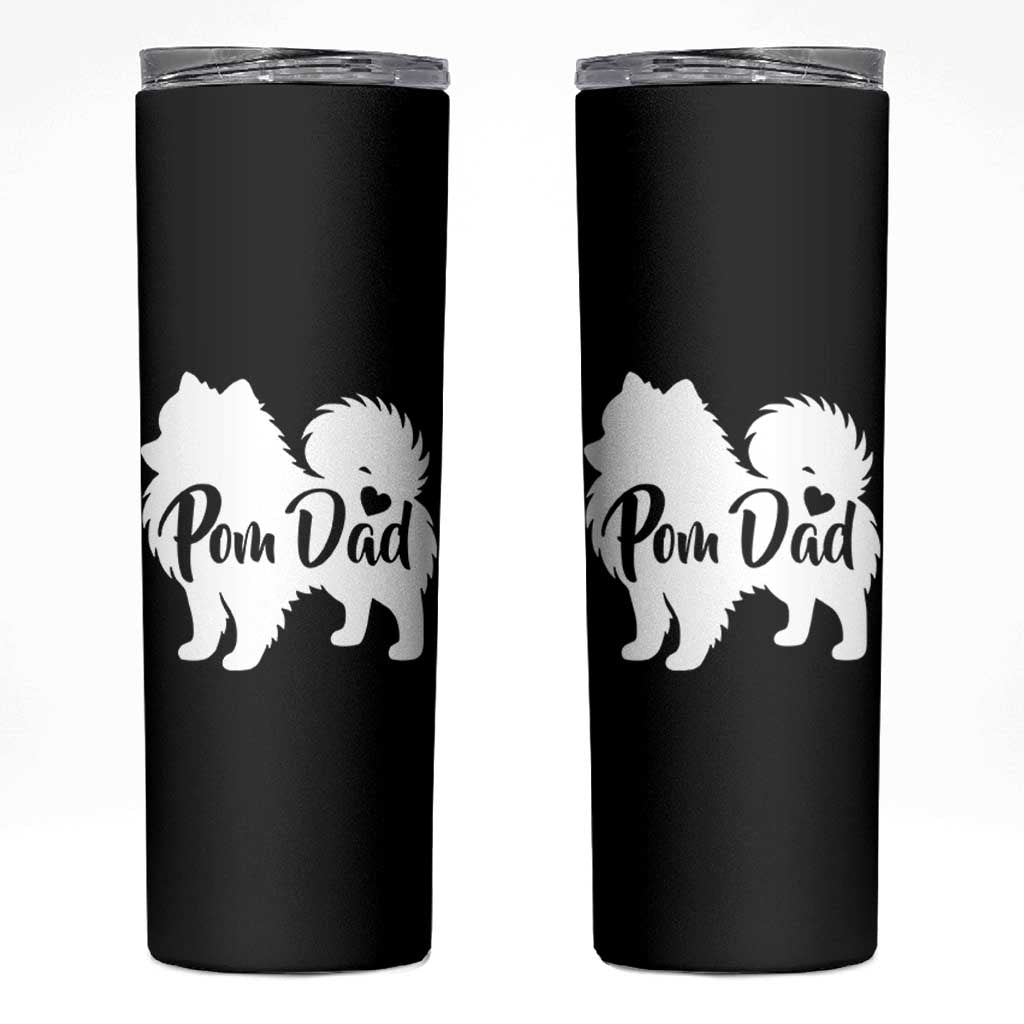 Proud Pomeranian Dad Skinny Tumbler Small Breed Dog Owner Gift