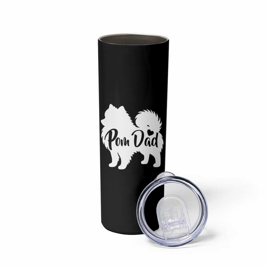 Proud Pomeranian Dad Skinny Tumbler Small Breed Dog Owner Gift
