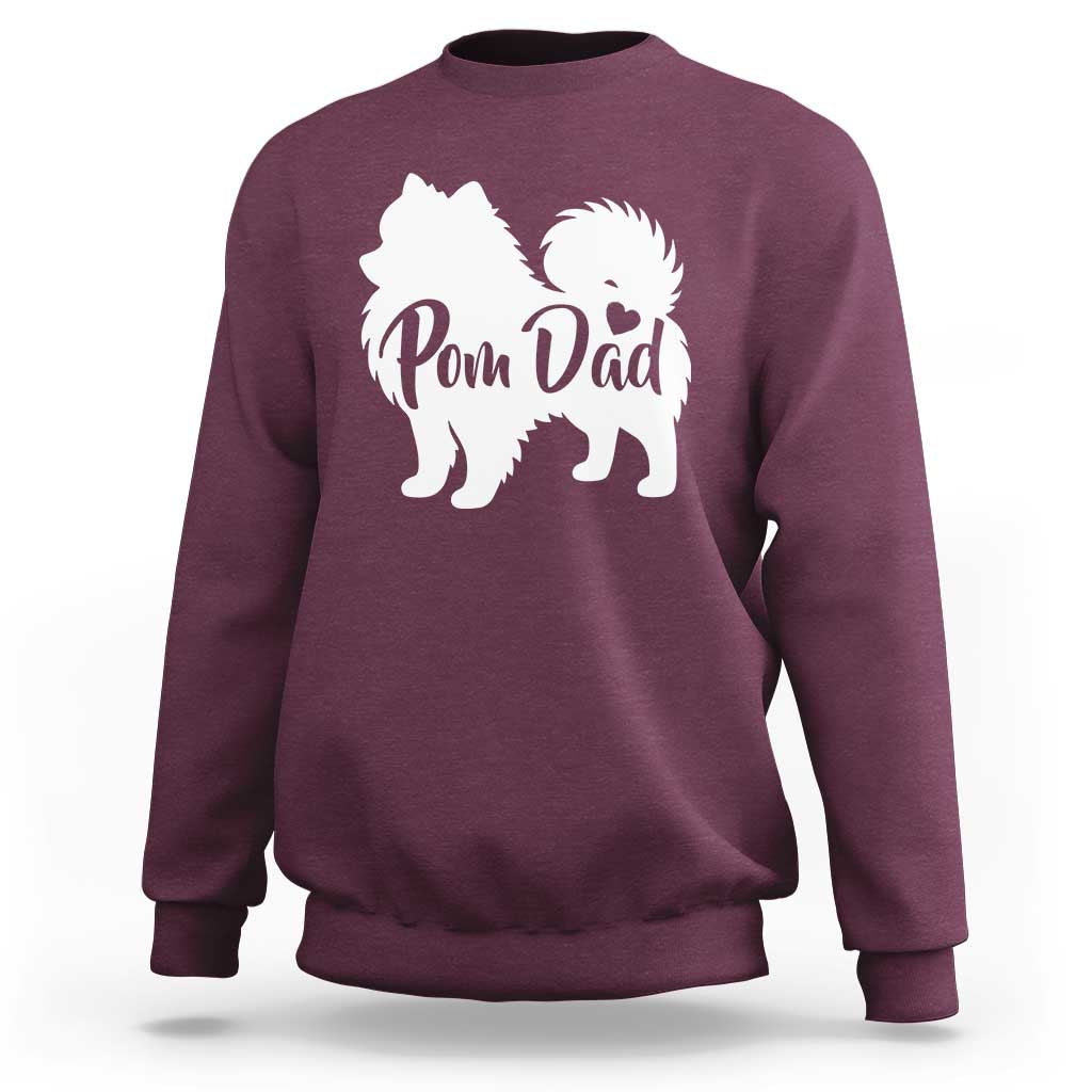 Proud Pomeranian Dad Sweatshirt Small Breed Dog Owner Gift