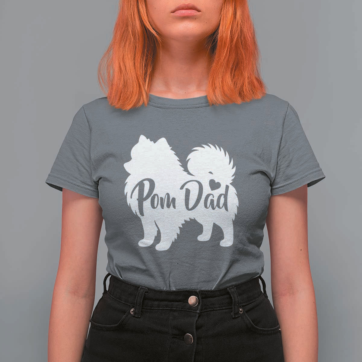 Proud Pomeranian Dad T Shirt For Women Small Breed Dog Owner Gift