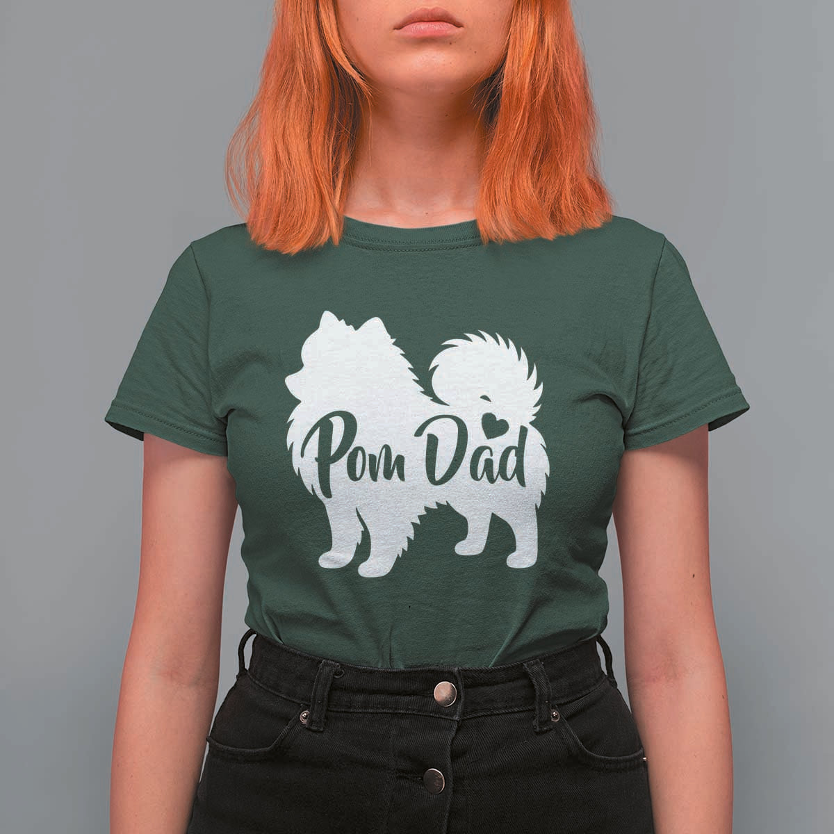 Proud Pomeranian Dad T Shirt For Women Small Breed Dog Owner Gift