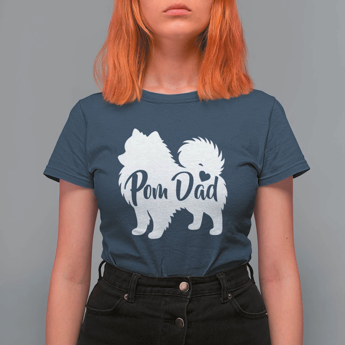 Proud Pomeranian Dad T Shirt For Women Small Breed Dog Owner Gift