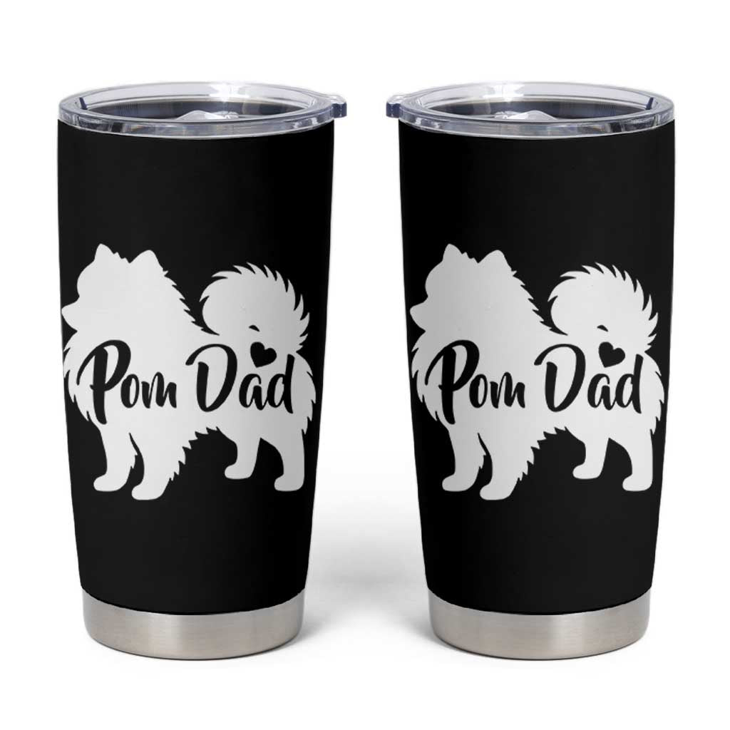 Proud Pomeranian Dad Tumbler Cup Small Breed Dog Owner Gift
