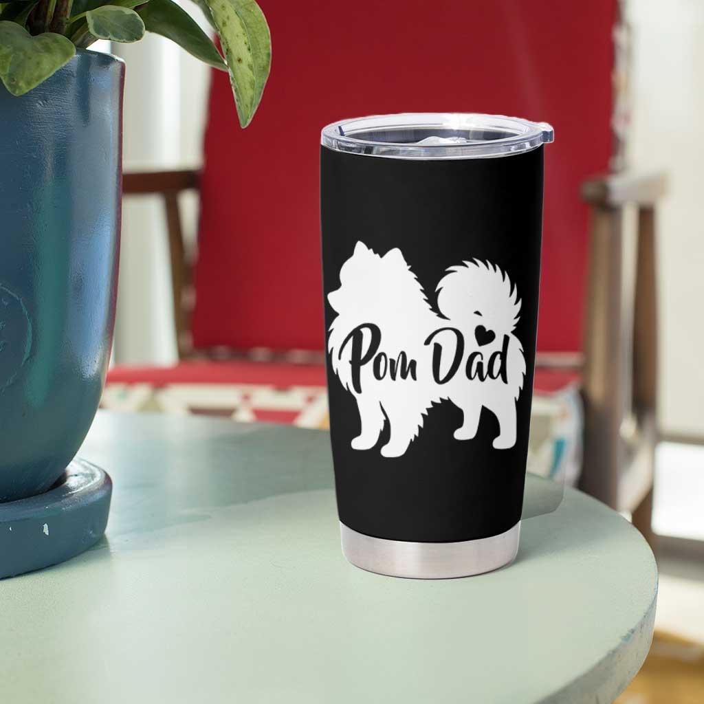 Proud Pomeranian Dad Tumbler Cup Small Breed Dog Owner Gift
