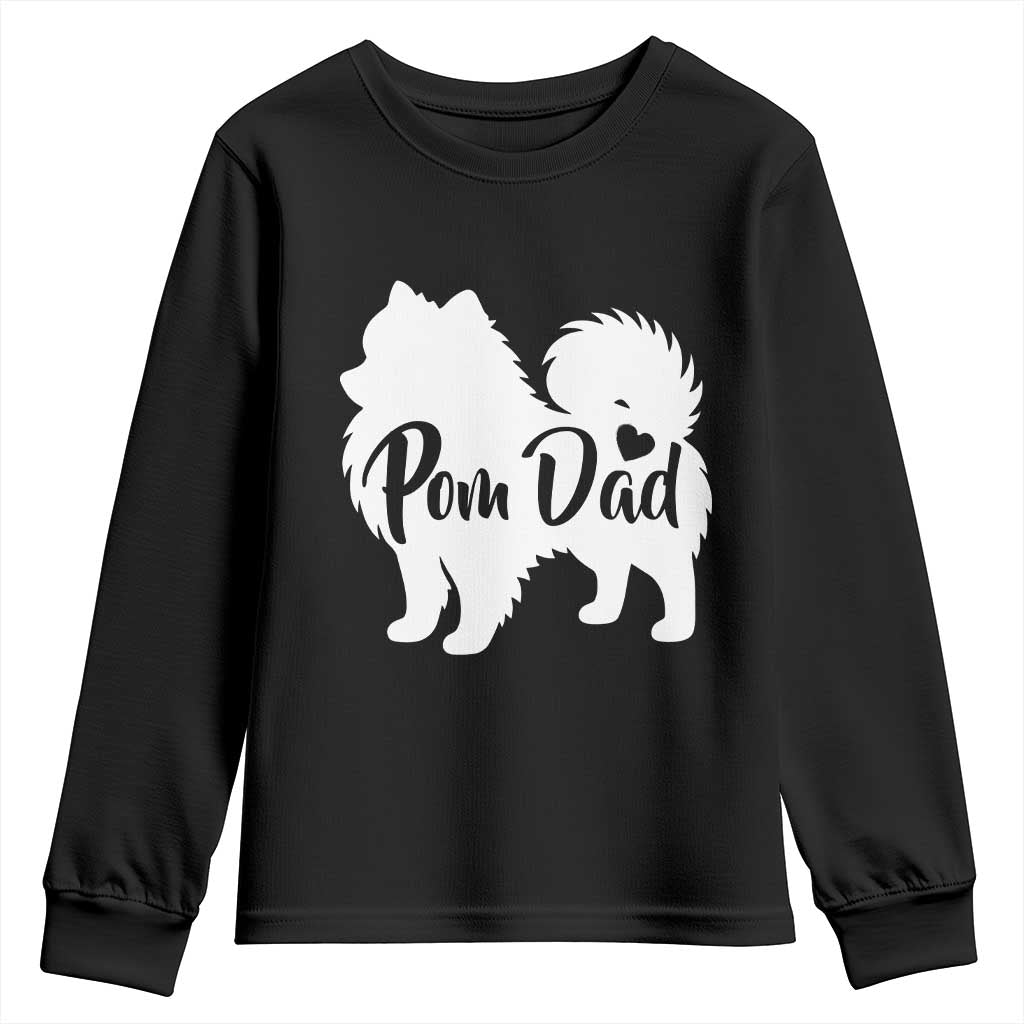 Proud Pomeranian Dad Youth Sweatshirt Small Breed Dog Owner Gift