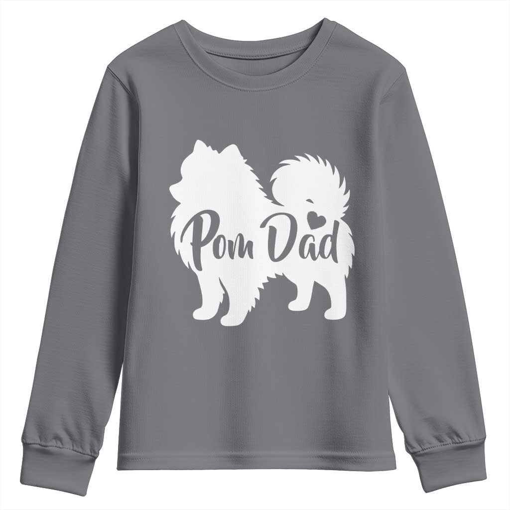 Proud Pomeranian Dad Youth Sweatshirt Small Breed Dog Owner Gift