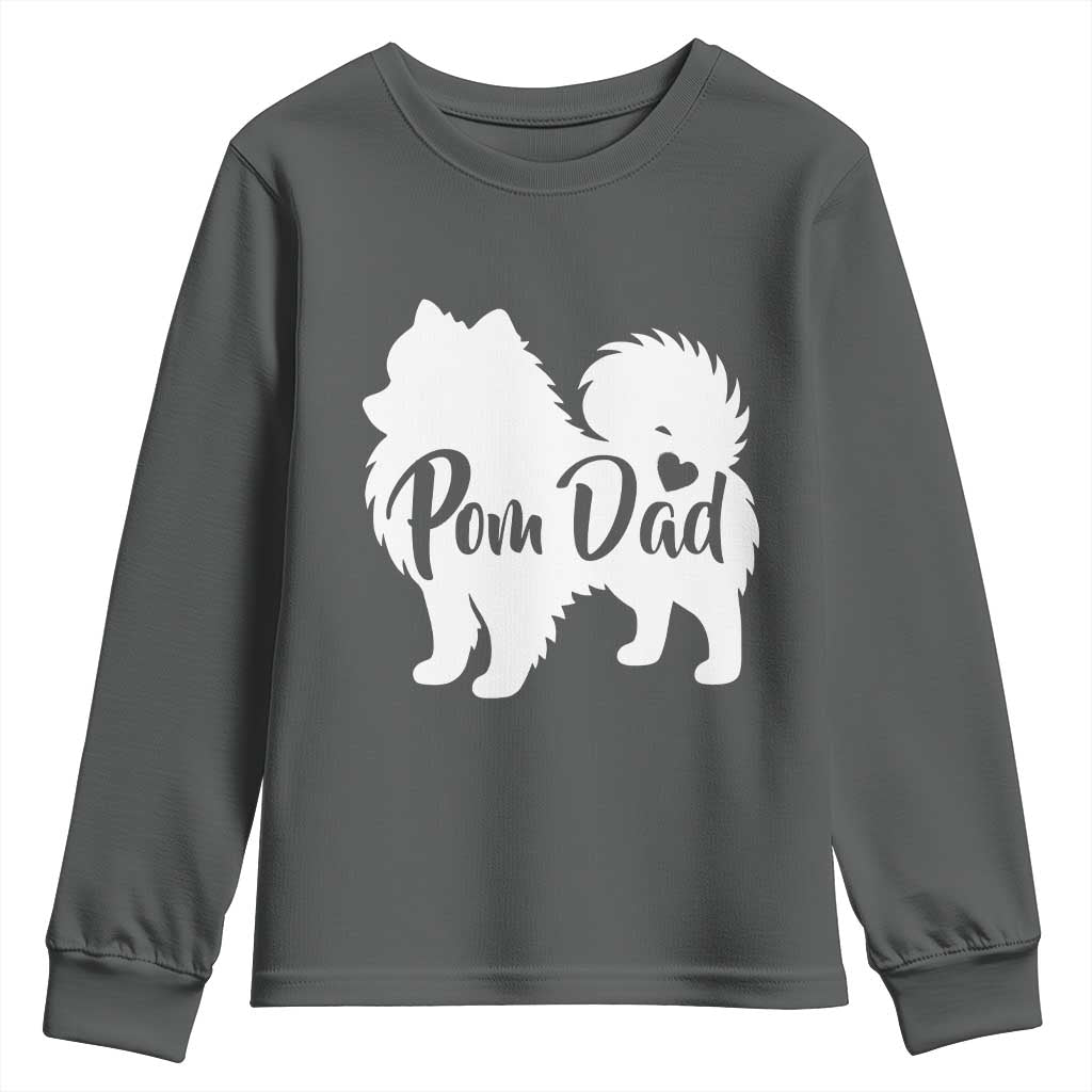 Proud Pomeranian Dad Youth Sweatshirt Small Breed Dog Owner Gift