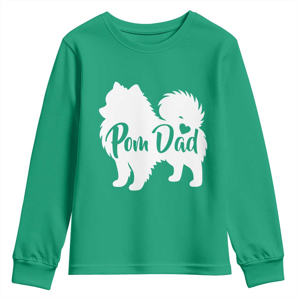 Proud Pomeranian Dad Youth Sweatshirt Small Breed Dog Owner Gift