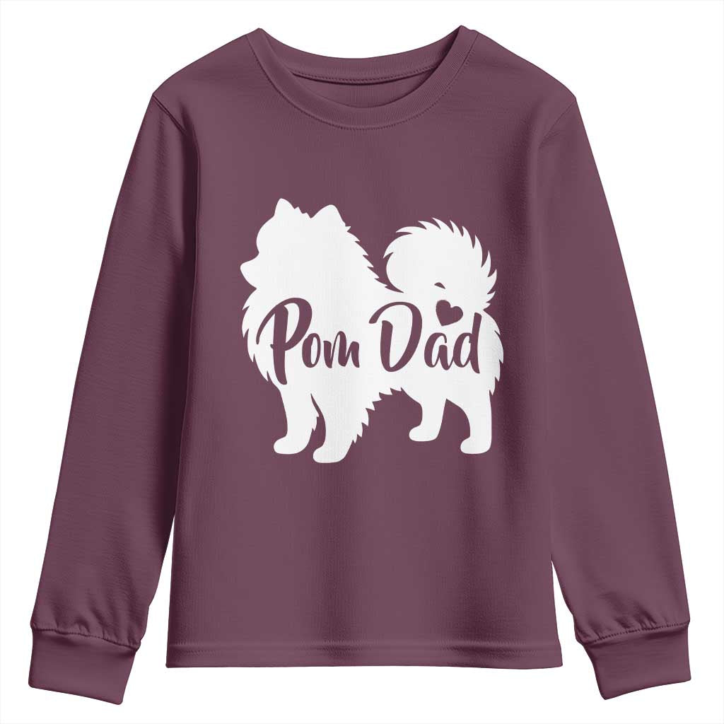 Proud Pomeranian Dad Youth Sweatshirt Small Breed Dog Owner Gift