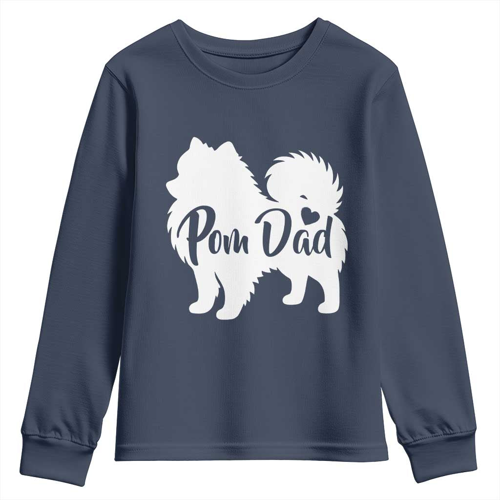 Proud Pomeranian Dad Youth Sweatshirt Small Breed Dog Owner Gift