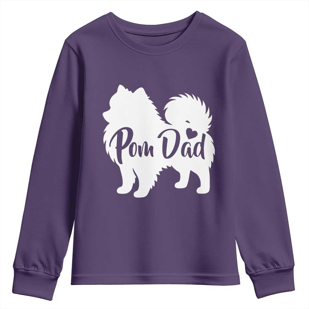 Proud Pomeranian Dad Youth Sweatshirt Small Breed Dog Owner Gift