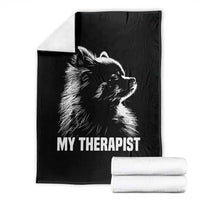 My Therapist Is A Pomeranian Throw Blanket Dog Lover Gift Idea