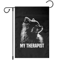 My Therapist Is A Pomeranian Garden Flag Dog Lover Gift Idea